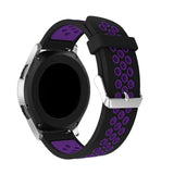 Black/Purple Silicone Sports® Strap | For 20mm Huawei & Amazfit Smartwatches