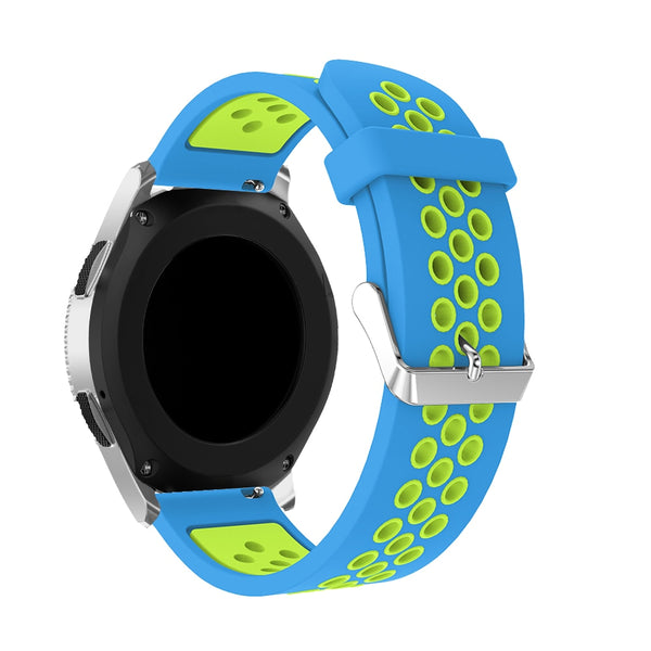 Blue/Green Silicone Sports® Strap | For 22mm Huawei & Amazfit Smartwatches