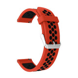 Red/Black Silicone Sports® Strap | For 22mm Huawei & Amazfit Smartwatches