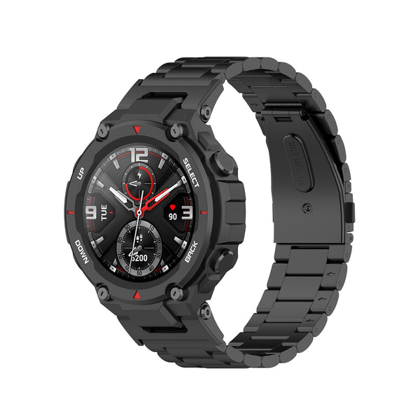 Amazfit T-Rex Strap/Band | Black Vintage Steel