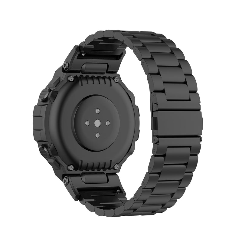Amazfit T-Rex Strap/Band | Black Vintage Steel