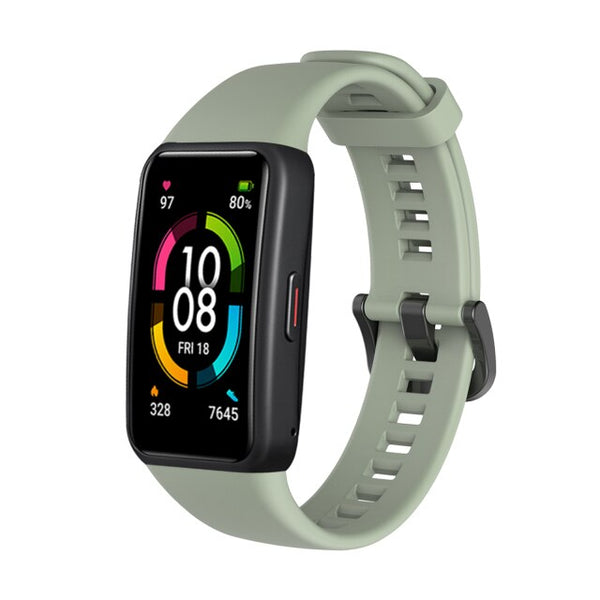 Huawei Band 6 Strap | Honor Band 6 Strap | Grey Green Silicone