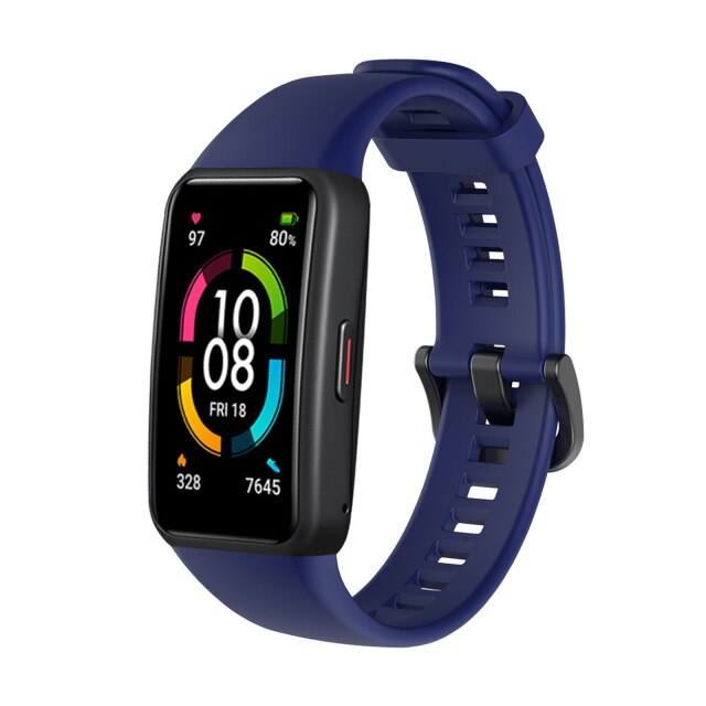 Huawei Band 6 Strap | Honor Band 6 Strap | Midnight Blue Silicone