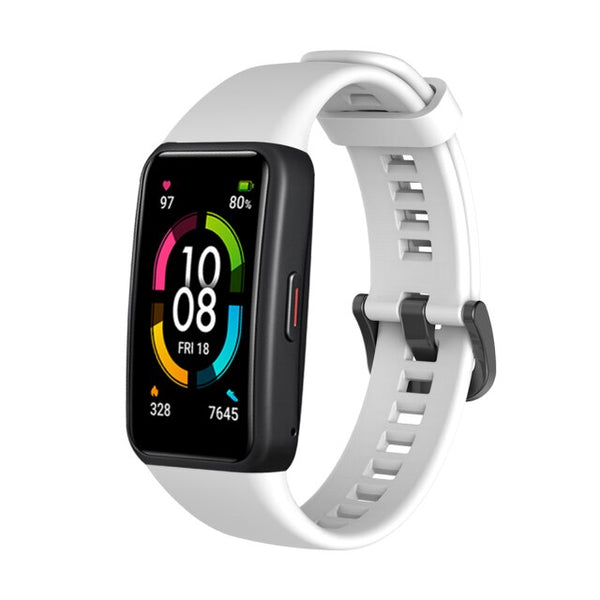 Huawei Band 6 Strap | Honor Band 6 Strap | White Silicone