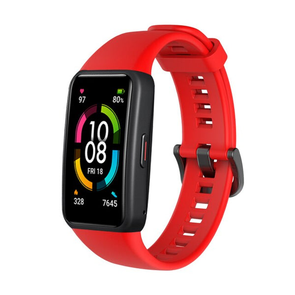 Huawei Band 6 Strap | Honor Band 6 Strap | Red Silicone